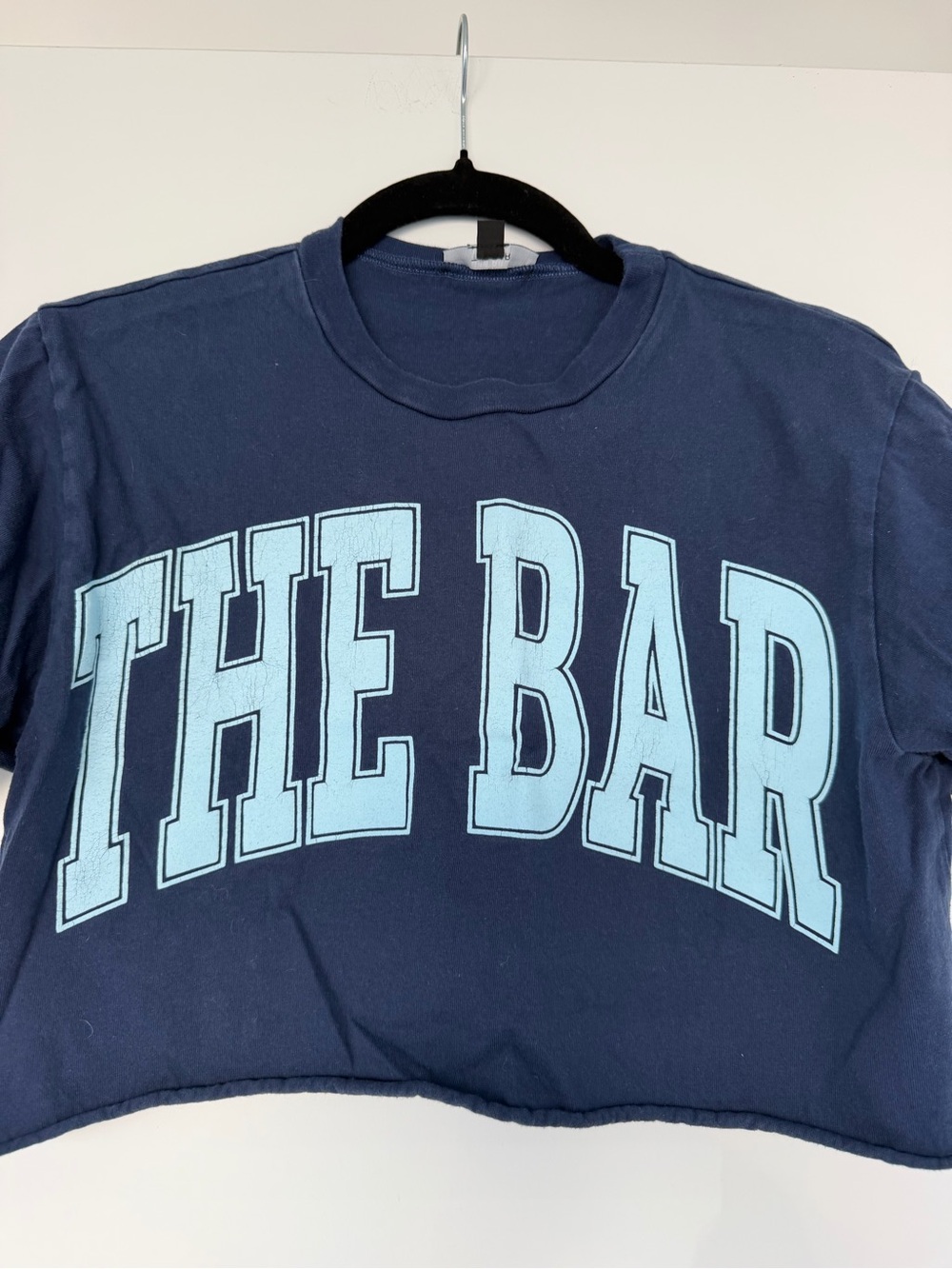 The Bar Navy Cropprd Tee - Picture 2 of 3
